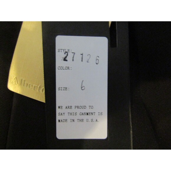 Alberto Makali Black Pants NWT Wide Gingham Cuff Side Zip Retail $119 Sz 6 - Picture 7 of 7